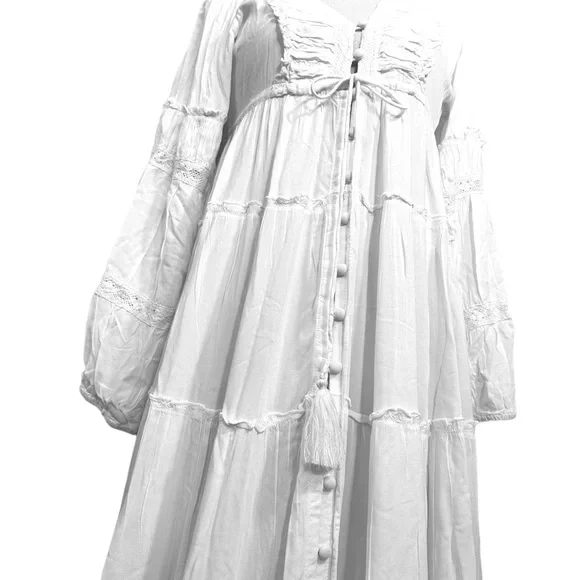 Area Stars NWT white medium maxi Ali dress, cottagecore, bridal, boho - Picture 3 of 16